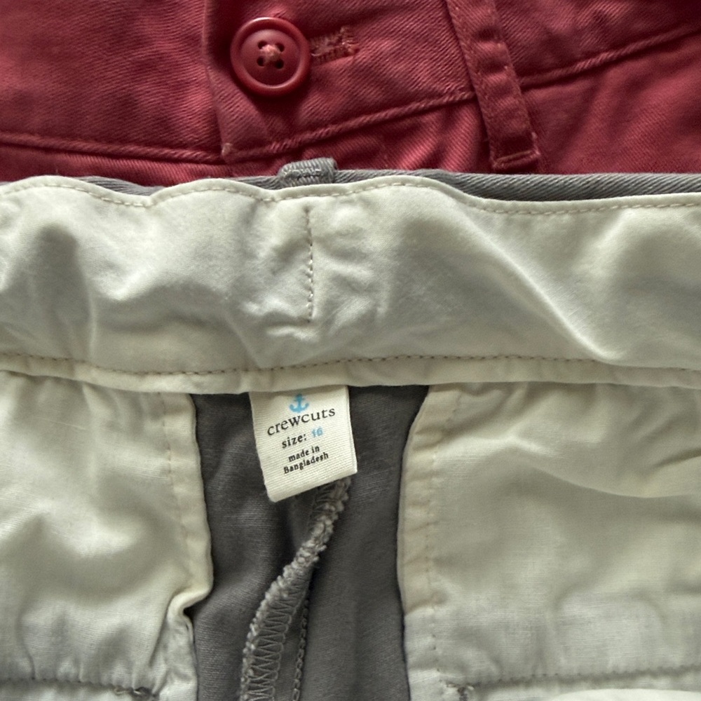 Set of 4 - Crewcuts Boys Chino Cotton Flat Front Shorts - Size 16 - Picture 2 of 3